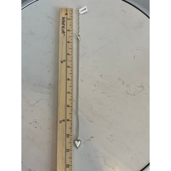 BRIGHTON DAZZLING LOVE WHITE HEART REVERSIBLE PENDANT NECKLACE NEW WITH TAGS - Picture 8 of 10